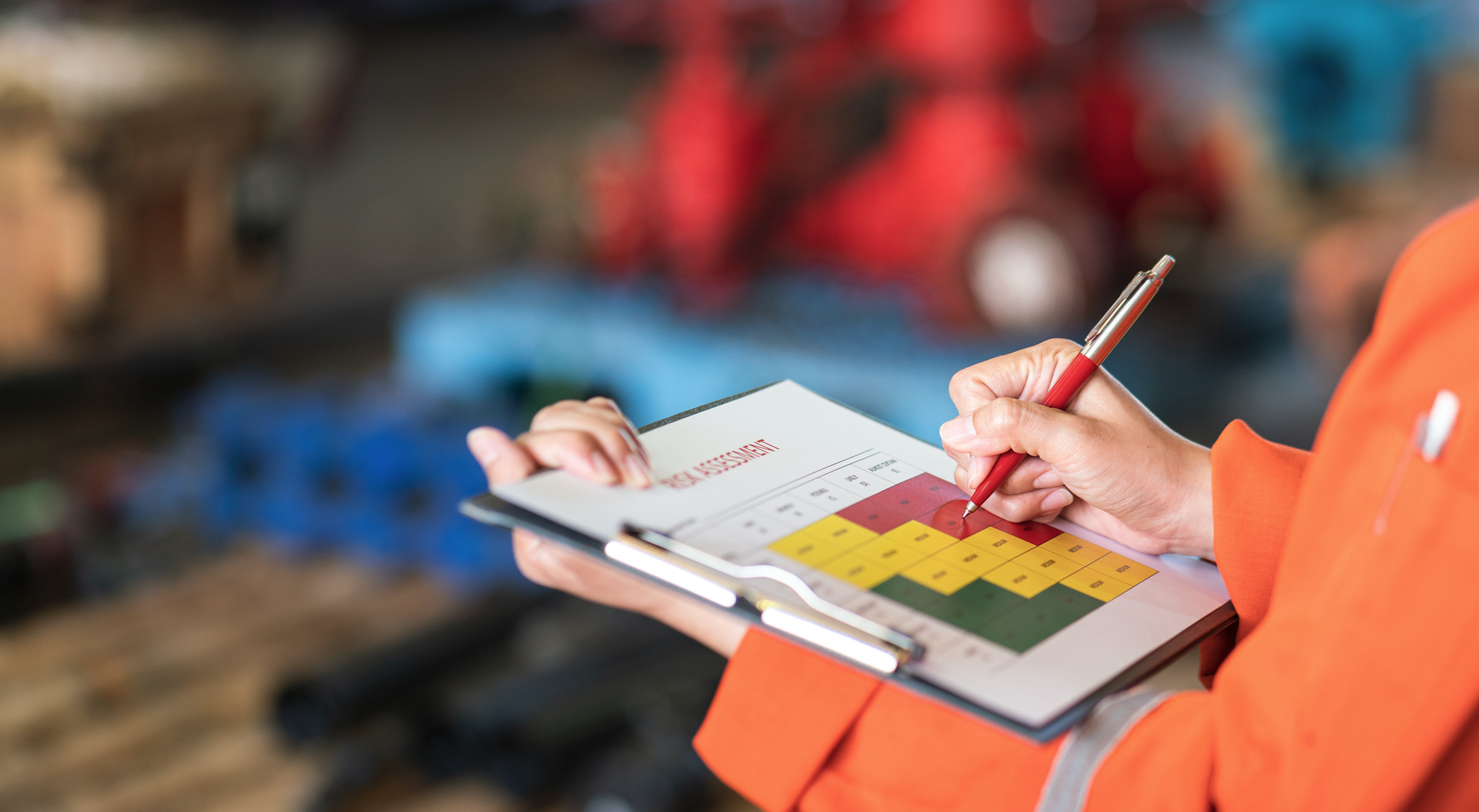 A worker with a checklist